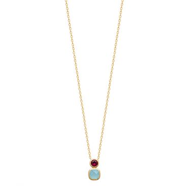 Collier plaqué or empierré Stepec - ESJOPIOU