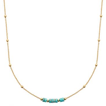 Collier plaqué or empierré Stepec - ESJOIIOU