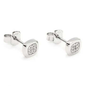 Boucles d'oreilles boutons argent & oxydes LINEARGENT - 16336-A