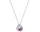 Collier argent oxydes LINEARGENT - 18839-PE