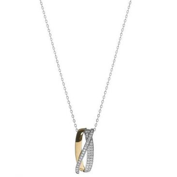 Collier argent oxydes LINEARGENT - 19113-PE