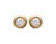 Boucles d'oreilles boutons plaqué or oxydes Stepec - IUBBUBPI
