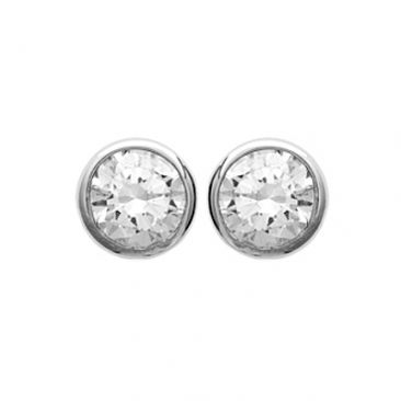 Boucles d'oreilles boutons argent oxydes Stepec - BUBBUBPU