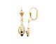 Boucles d'oreilles dormeuses plaqué or et oxydes Stepec - IJUJPBOJ