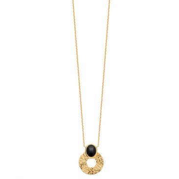 Collier plaqué or agate Stepec - ESJIIIOU