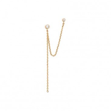 Boucles d'oreilles pendants plaqué or oxydes Stepec - IUEJSBP
