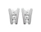 Boucles d'oreilles boutons argent oxydes Stepec - BJJSOBP
