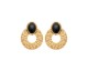 Boucles d'oreilles plaqué or agates boutons Stepec - IUXBXPS