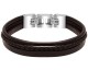 Bracelet acier & cuir Rochet - HB7603