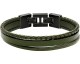 Bracelet acier & cuir Rochet - HB7645