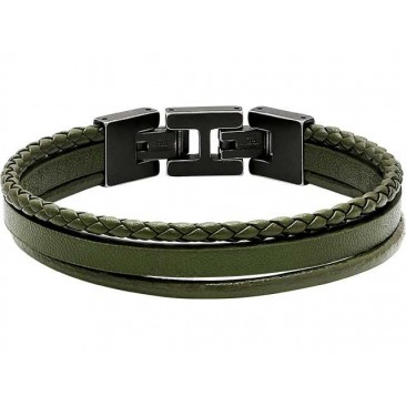 Bracelet acier & cuir Rochet - HB7645