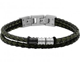 Bracelet acier & cuir Rochet - HB8045