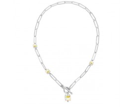 Collier argent et cristal Spark - A0227AB