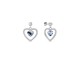 Boucles d'oreilles pendants coeur argent et cristal Spark - A072B