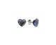 Boucles d'oreilles boutons argent et cristal coeurs Spark - A337B