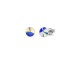 Boucles d'oreilles boutons argent et cristal Spark - A363AB