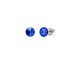 Boucles d'oreilles boutons argent et cristal Spark - A363SA