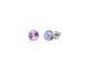 Boucles d'oreilles boutons argent et cristal Spark - A363V