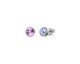 Boucles d'oreilles boutons argent et cristal Spark - A363V