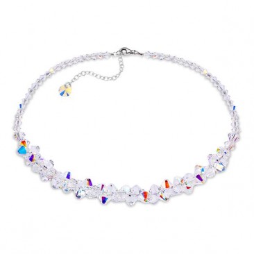 Collier argent et cristal Spark - A50AB