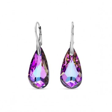 Boucles d'oreilles pendants argent et cristal Spark - A73V