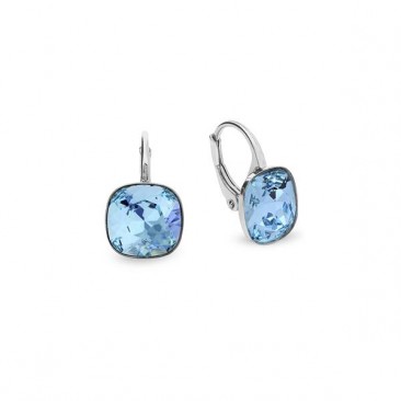 Boucles d'oreilles dormeuses argent et cristal Spark - A765A