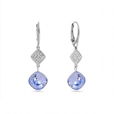 Boucles d'oreilles pendants argent et cristal Spark - A914LSA