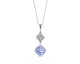 Collier argent et cristal Spark - A915LSA
