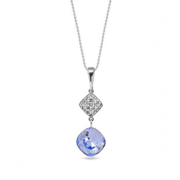 Collier argent et cristal Spark - A915LSA
