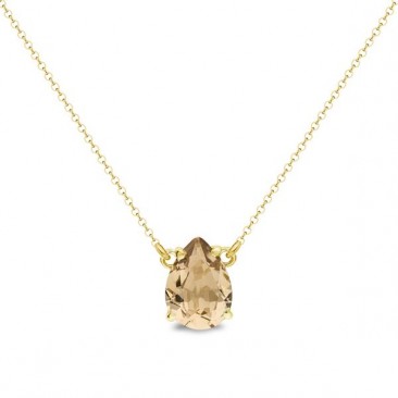 Collier argent doré et cristal Spark - G0410C