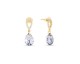 Boucles d'oreilles pendants argent doré et cristal Spark - G495W