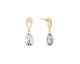Boucles d'oreilles pendants argent doré et cristal Spark - G495W