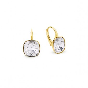 Boucles d'oreilles dormeuses argent et cristal Spark - G765W