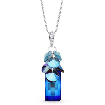 Collier argent et cristal Spark - A388BB