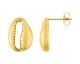 Boucles d'oreilles boutons acier doré - 435501