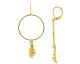 Boucles d'oreilles dormeuses acier doré - 435504