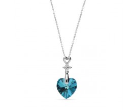 Collier argent et cristal Spark - A433BB