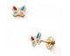 Boucles d'oreilles boutons papillons or Stepec - nBBTJOv 