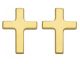 Boucles d'oreilles boutons croix or Stepec - bBBOBB