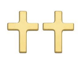 Boucles d'oreilles boutons croix or Stepec - bBBOBB