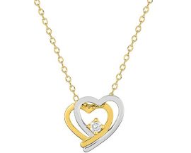 Collier empierré plaqué or - BSCA61Z40