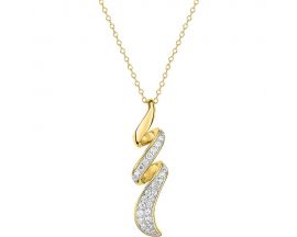 Collier empierré plaqué or - BSCF02Z40