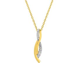 Collier empierré plaqué or - BSCH92Z40