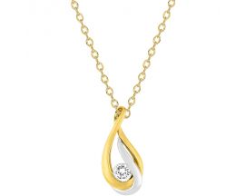 Collier empierré plaqué or - BSCL43Z40