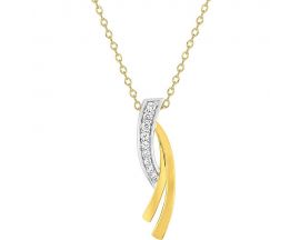 Collier empierré plaqué or - BSCQ17Z40