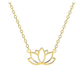 Collier plaqué or fleur de lotus - 132262