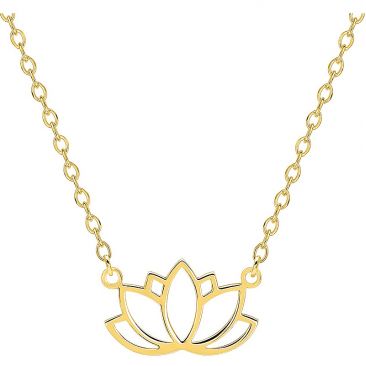 Collier plaqué or fleur de lotus - 132262
