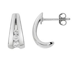 Boucles d'oreilles boutons argent - ASWF56Z