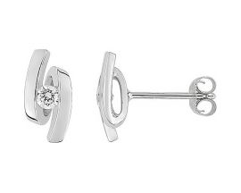 Boucles d'oreilles boutons argent - ASWY57Z