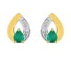 Boucles d'oreilles boutons or & émeraude(s) - MK203BEB5
